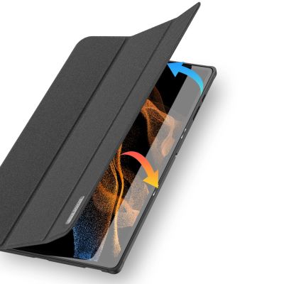 8. DUX DUCIS Domo faltbare Hülle für Tablet mit Smart Sleep Funktion Samsung Galaxy Tab S8/S9 Ultra Ständer schwarz