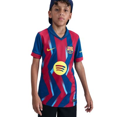 5. Nike FC Barcelona Stadium 25/26 Kinder-Trikot marineblau-rot FZ1307 432