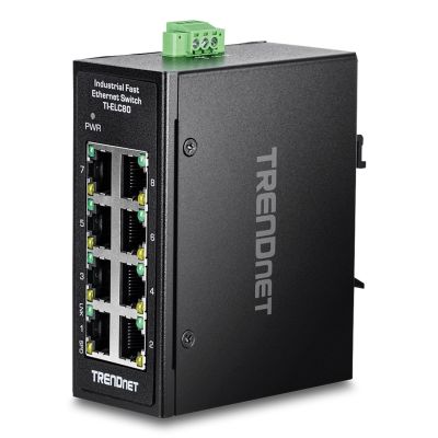 5. Trendnet TI-ELC80 Netzwerk-Switch, unmanaged Fast Ethernet (10/100), Schwarz