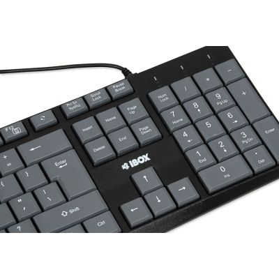 6. IBOX ERIS KABELTASTATUR, GRAU