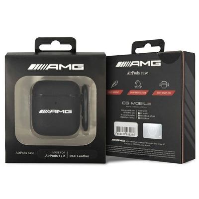 3. AMG AMA2SLWK AirPods-Abdeckung schwarz/schwarzes Leder