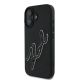 Karl Lagerfeld 3D Rubber Signature Hülle für iPhone 16 – Schwarz