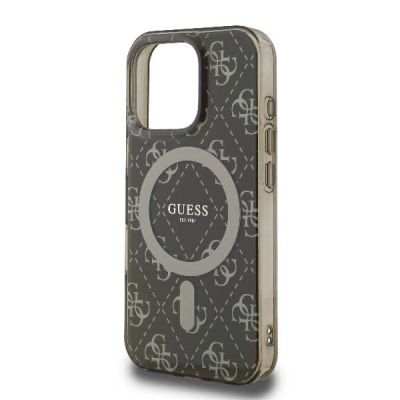 6. Guess IML 4G Background MagSafe-Hülle für iPhone 16 Pro – braun