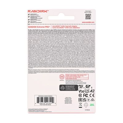 4. Sandisk Extreme Pro microSD UHS-I 64GB microSD 200MB/s(R) / 90MB/s(W)