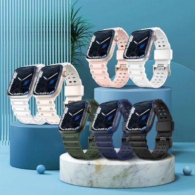 9. Strap Triple Protection für Apple Watch 38 / 40 / 41 mm Armband - weiß