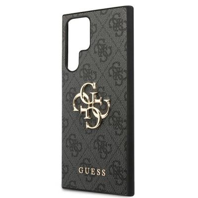 6. Guess GUHCS22L4GMGGR S908 S22 Ultra szary/grey hardcase 4G Big Metal Logo