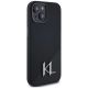 4. Karl Lagerfeld Silicone Shadow Metal Initial MagSafe Case für iPhone 15 Schwarz