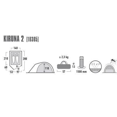 12. High Peak Kiruna 2 Zelt 10305