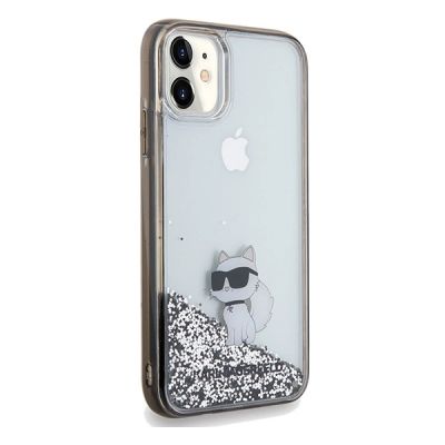 4. Karl Lagerfeld Liquid Glitter Choupette Hülle für iPhone 11 / Xr – transparent