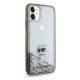 4. Karl Lagerfeld Liquid Glitter Choupette Hülle für iPhone 11 / Xr – transparent