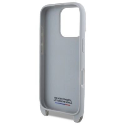 6. BMW M Edition Carbonstreifen- und Riemenhülle für iPhone 16 Pro Max – Grau