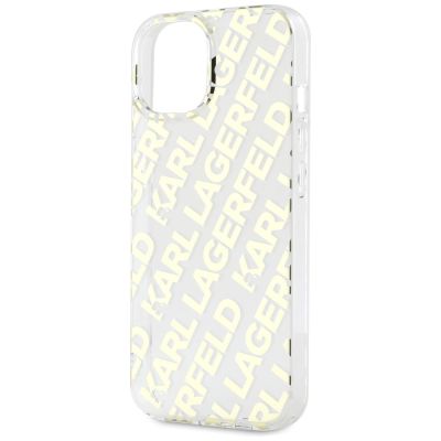 6. Karl Lagerfeld IML Fullover Logo Hülle für iPhone 15 / 14 / 13 – Gold