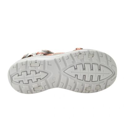 4. Lee Cooper Damenschuhe, Klettverschluss-Sandalen für den Sommer, Strand, hellgrau-rosa