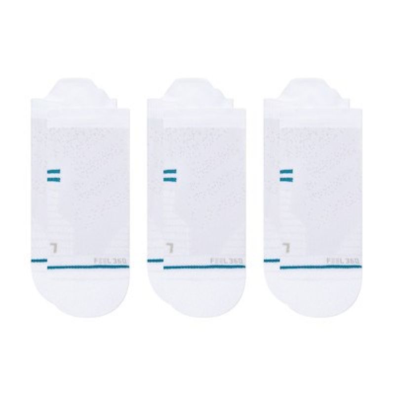 Stance Athletic Tab 3er-Pack Laufsocken – Weiß, Größe: M