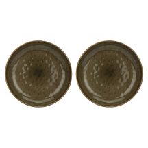 Set aus 2 runden Concerto Grigio Tortora Schalen – Graubraun, 30 cm