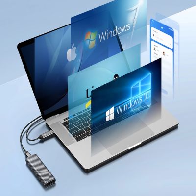 3. Orico AM2C3-G2 M.2 NVME USB-C 3.2 Festplattenlaufwerk - Grau