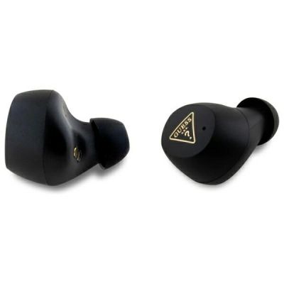 6. Guess GUTWSPGTSPSB TWS Bluetooth-Kopfhörer + Dock, blau/blau genarbtes klassisches Logo