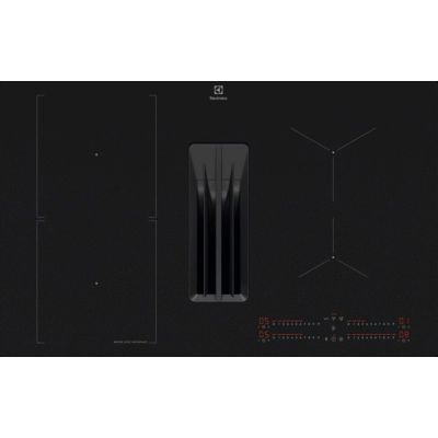 Induktionskochfeld mit integrierter Dunstabzugshaube ELECTROLUX ECC83443CZ SaphirMatt, mattschwarz, 80 cm