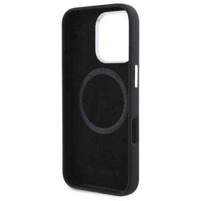 7. Mercedes MEHMP16L23SUVSK iPhone 16 Pro 6,3" schwarz/schwarz Hardcase Silikon Vertical Tonal Stripes MagSafe