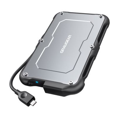 GRAUGEAR G-2502-C-10G Festplattengehäuse HDD/SSD-Gehäuse Schwarz, Stahl 2,5"