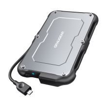 GRAUGEAR G-2502-C-10G Festplattengehäuse HDD/SSD-Gehäuse Schwarz, Stahl 2,5"
