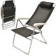 Hochwertiger Deluxe-Campingstuhl mit Kopfstütze, Aluminium, Anthrazit, Redcliffs
