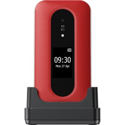 8. Doro Leva L30 7,11 cm (2,8") 142,7 g Rot, Weiß Funktionshandy