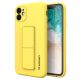 Wozinsky Kickstand Case iPhone 12 Pro Gelbe Silikonhülle mit Ständer