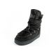 12. D.Franklin Damen Winter Schneestiefel, modisches Fellfutter, Schwarz