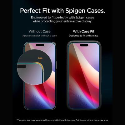 10. Spigen Glas.tR EZ Fit Pro HD AC 2er-Pack Panzerglas für iPhone 18 Pro / 17 Pro / 17 / 16 Pro