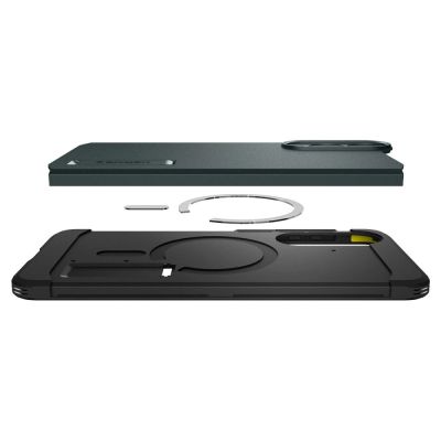 8. Spigen Tough Armor MagSafe Case für Samsung Galaxy S25 Edge - Grün/Schwarz