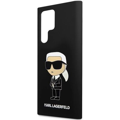 6. Karl Lagerfeld Silikon Ikonik Hülle für Samsung Galaxy S24 Ultra – schwarz