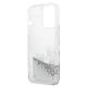 7. Karl Lagerfeld Liquid Glitter Karl&Choupette iPhone 13 Pro / 13 6.1" Hülle - Silber