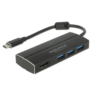 DeLOCK 63931 USB 3.2 Gen 1 (3.1 Gen 1) Typ-C Dockingstation Schwarz
