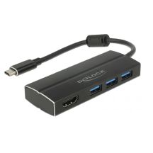DeLOCK 63931 USB 3.2 Gen 1 (3.1 Gen 1) Typ-C Dockingstation Schwarz