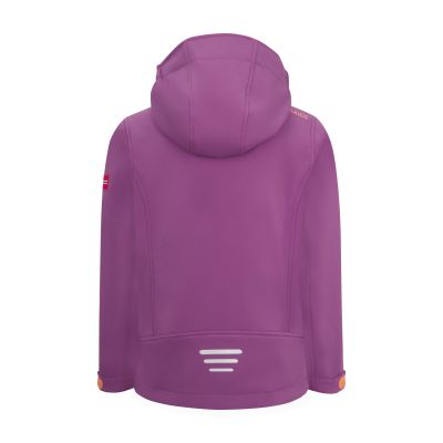 2. Kinder-Softshelljacke Trollkids Girls Trollfjord Jacket mit Kapuze für Mädchen, rosa (175-242)