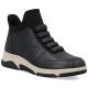 Schwarze, gefütterte Damen-Ankle-Boots aus Leder von Rieker (Modell L5651-01)