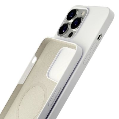 4. 3mk Hardy Silikon-MagCase für iPhone 14 Pro Max – Weiß