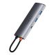 3. Baseus Metal Gleam Series multifunktionaler USB HUB 7in1 Typ C HDMI TF PD Kartenleser grau (WKWG020113)