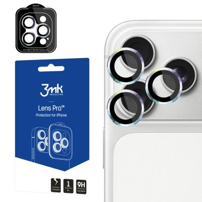 3MK Lens Protection Pro Schwarzes gehärtetes Glas für iPhone 18 Pro / 18 Pro Max – Mehrfarbig