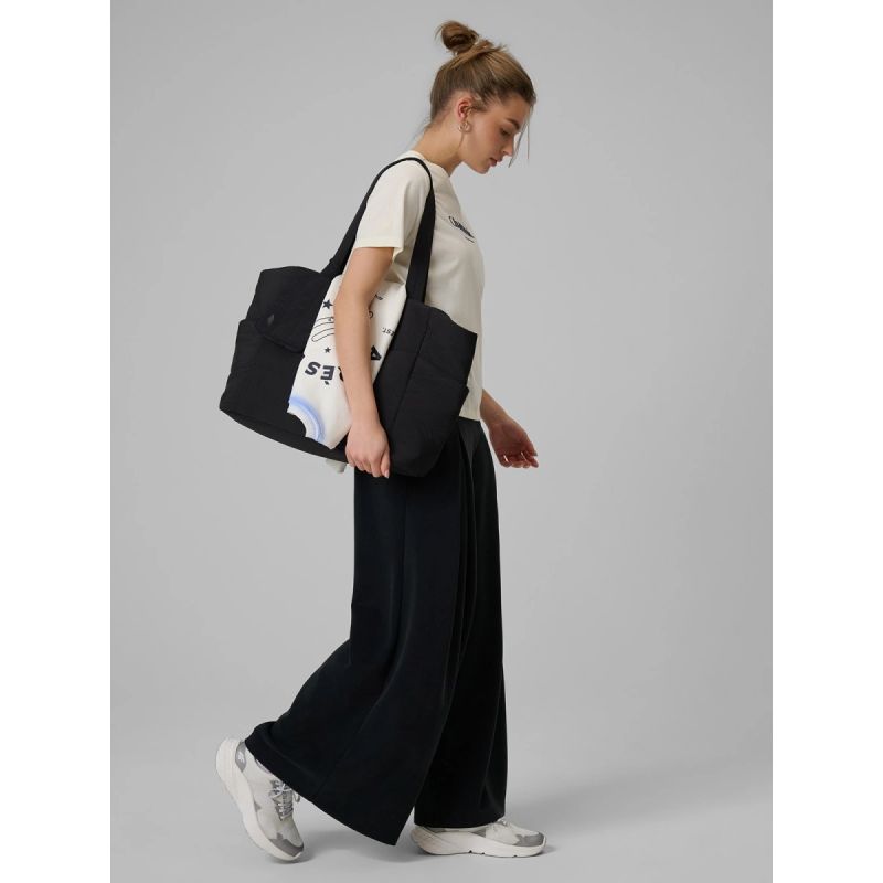 4. Locker geschnittenes Damen-T-Shirt mit Aufdruck 4F 4FRAW25TTSHF3409-12S