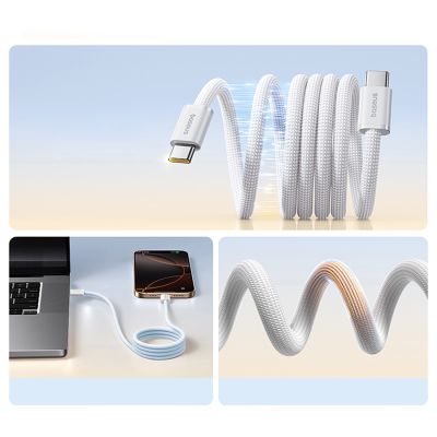 4. Baseus Dynamic 4 Pro 100W USB-C - USB-C Magnetkabel 1m - Weiß