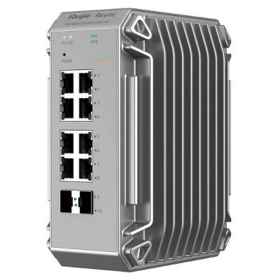 Ruijie Networks RG-NIS3100-8GT2SFP-HP Managed Network Switch L2 Gigabit Ethernet (10/100/1000) unterstützt PoE (Grau)