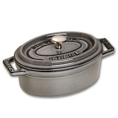 Staub Mini-Ovaltopf aus Gusseisen – 250 ml, Graphit