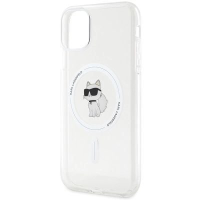 6. Karl Lagerfeld IML Choupette MagSafe Hülle für iPhone 11 / Xr – transparent