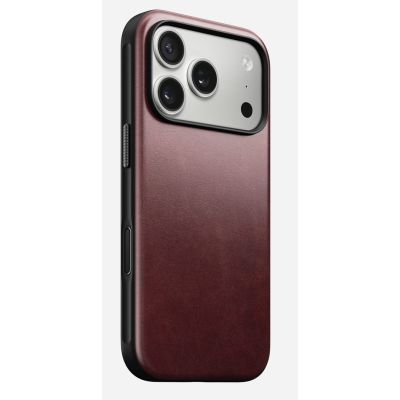 Nomad Moderne Lederhülle für 16 cm (6,3") Mobiltelefone, Burgunderrot