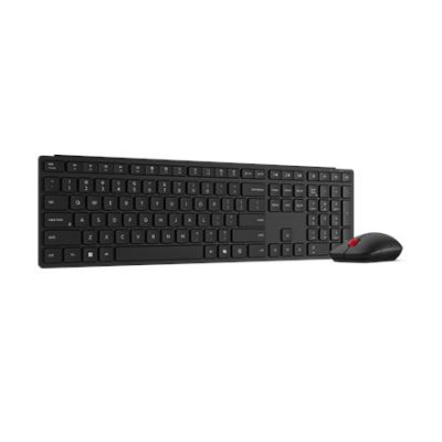 6. Lenovo 4X31S04848 Tastatur und Maus inklusive, Office RF Wireless + Bluetooth, Belgisches Schwarz