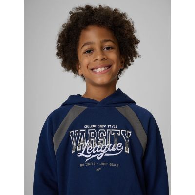 3. Jungen Loose-Fit-Sweatshirt mit Kapuze 4F 4FJRAW26TSWSM3193-31S