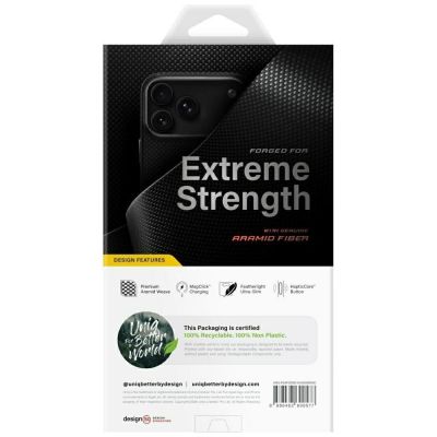 10. Uniq Keva EDGE Magclick Ladehülle für iPhone 18 Pro Max / 17 Pro Max – Schwarz