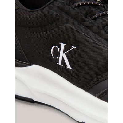 6. Calvin Klein Damen-Sneaker, niedrig geschnitten, Schnürschuhe, V3X9-83010-1464999, Schwarz